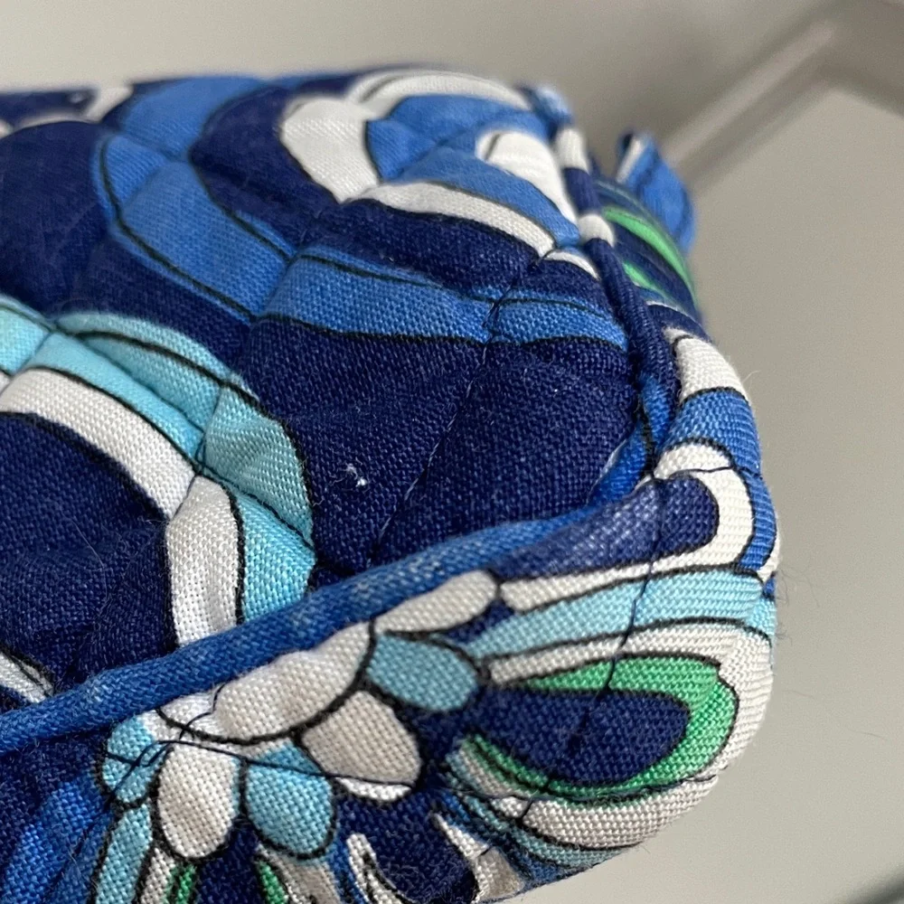 Vera Bradley Navy and Teal Patterned Wristlet - Picture 4 of 5